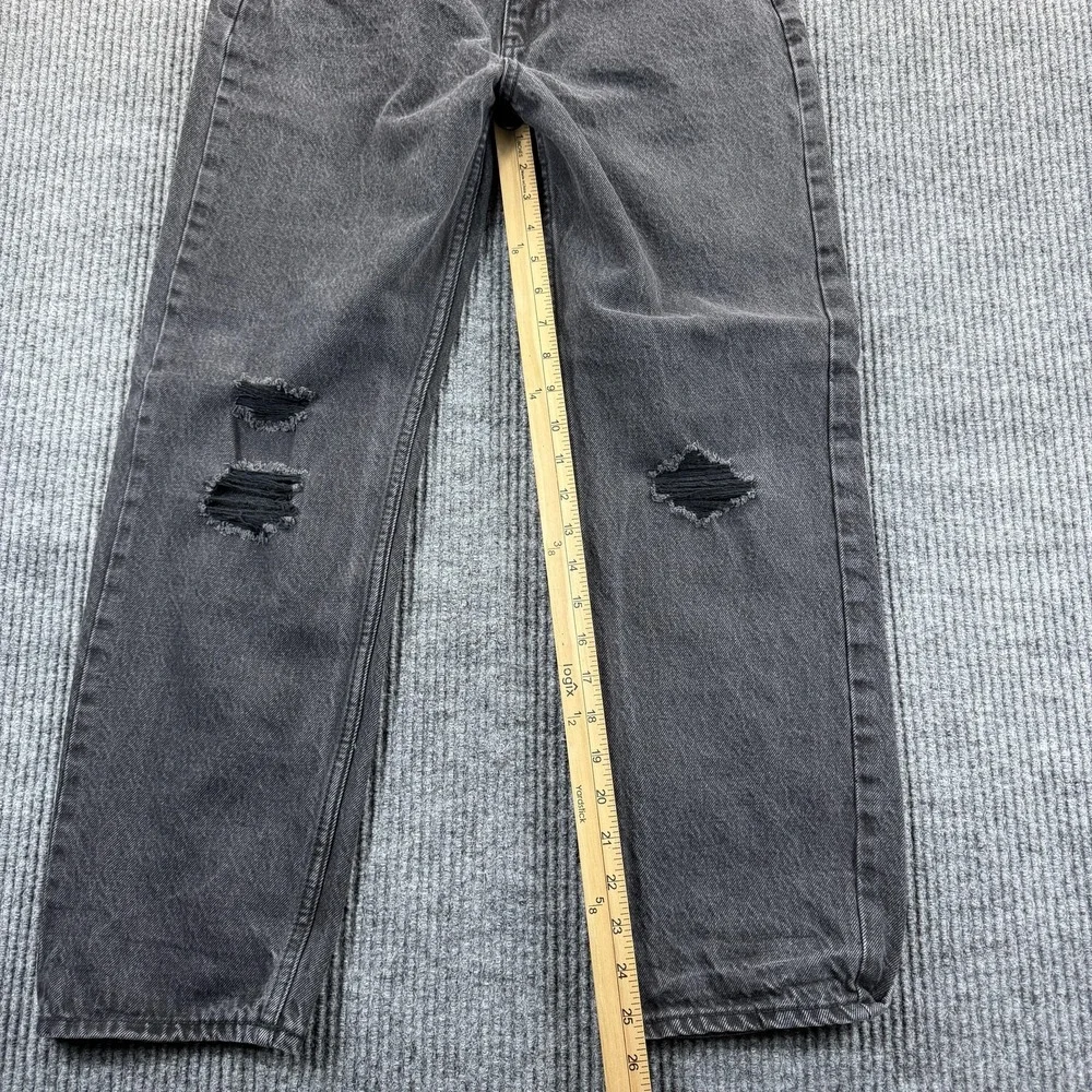 Old Navy Jeans Boys 16 Gray Black‎ Wash Straight Leg Distressed Relaxed 28x26